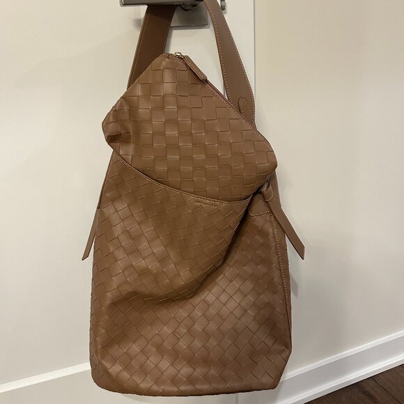 Woven Leather Tote Bag - Brown - Sold Out Online - Picture 4 of 5